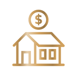 Gold House and money icon, The Parent Team mortgage lenders