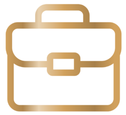 Gold briefcase icon made by The Parent Team mortgage loan office