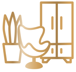 Gold furniture icon made by The Parent Team mortgage loan office