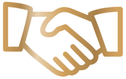 Gold Handshake icon made by The Parent Team mortgage loan office