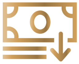 Gold down payment icon made by The Parent Team mortgage loan office